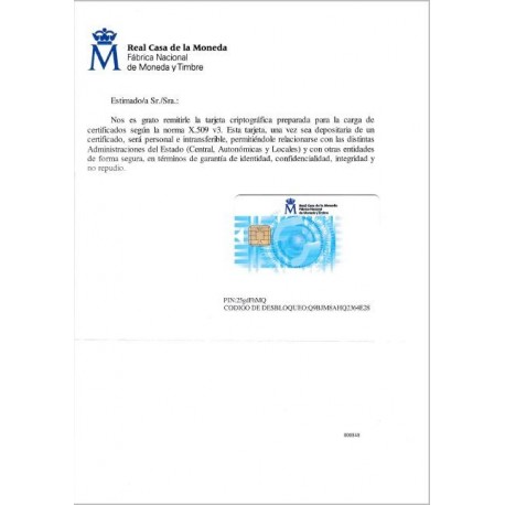Pack 5 Tarjetas criptográficas TC-FNMT CERES