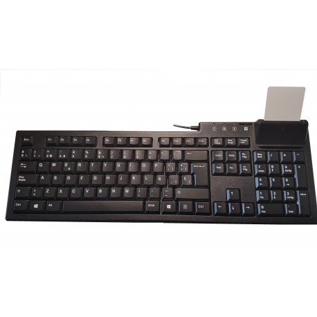 Teclado con lector chip